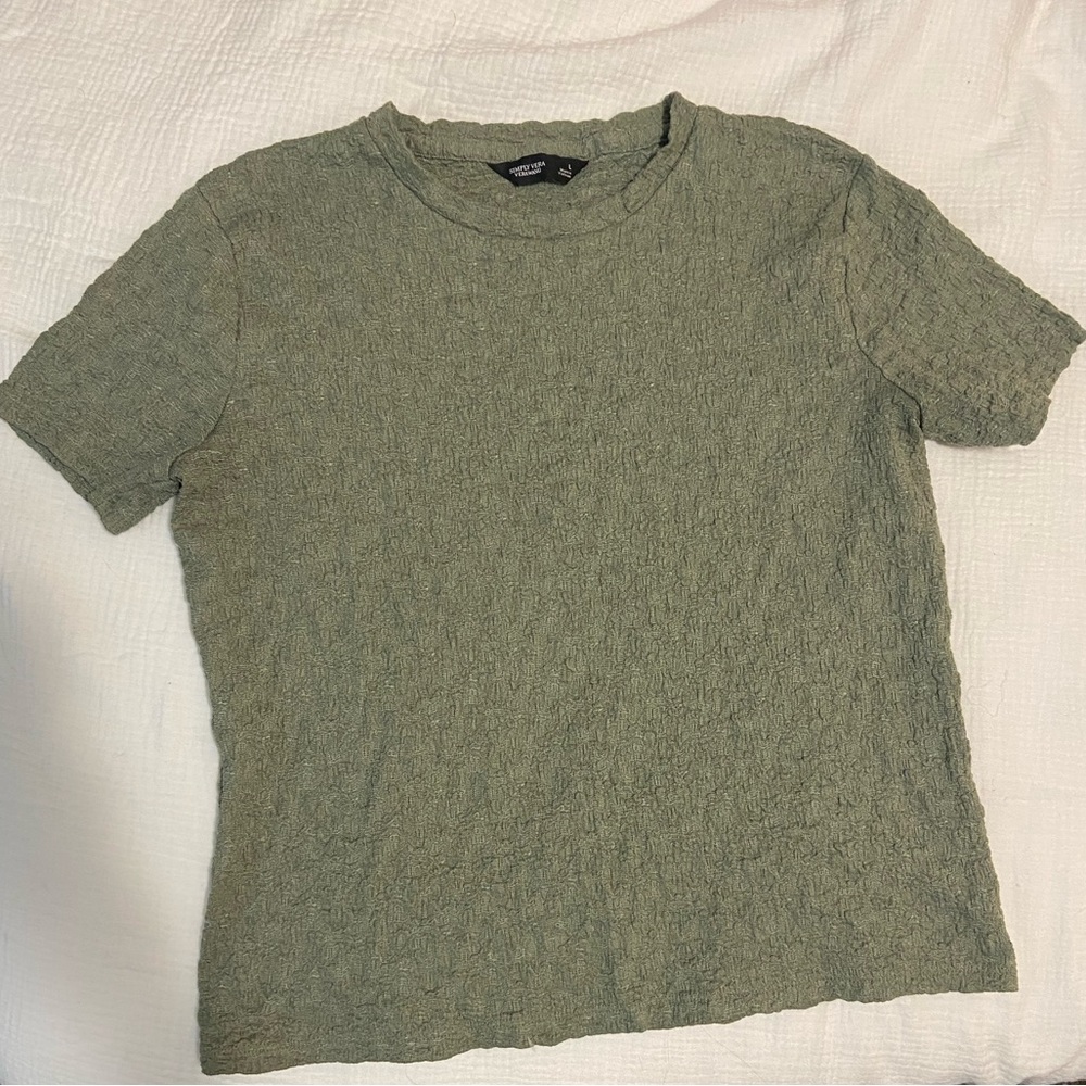 Simply Vera Vera Wang Textured Olive Top